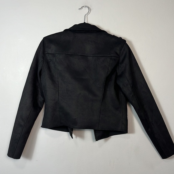 Women's Black Suede Jacket - Picture 4 of 6